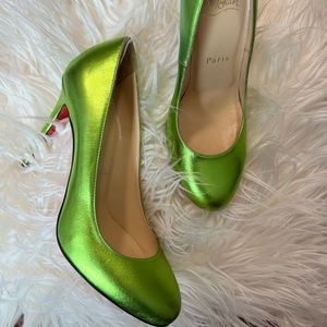Christian Louboutin Women's Green Pumps - Size 6